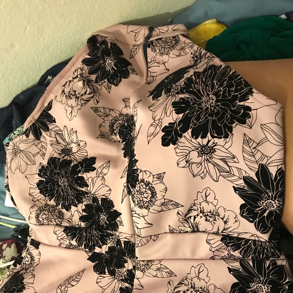 Pink floral dress